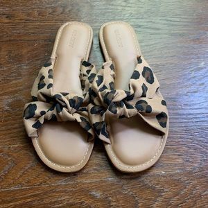 Leopard Slide Sandals